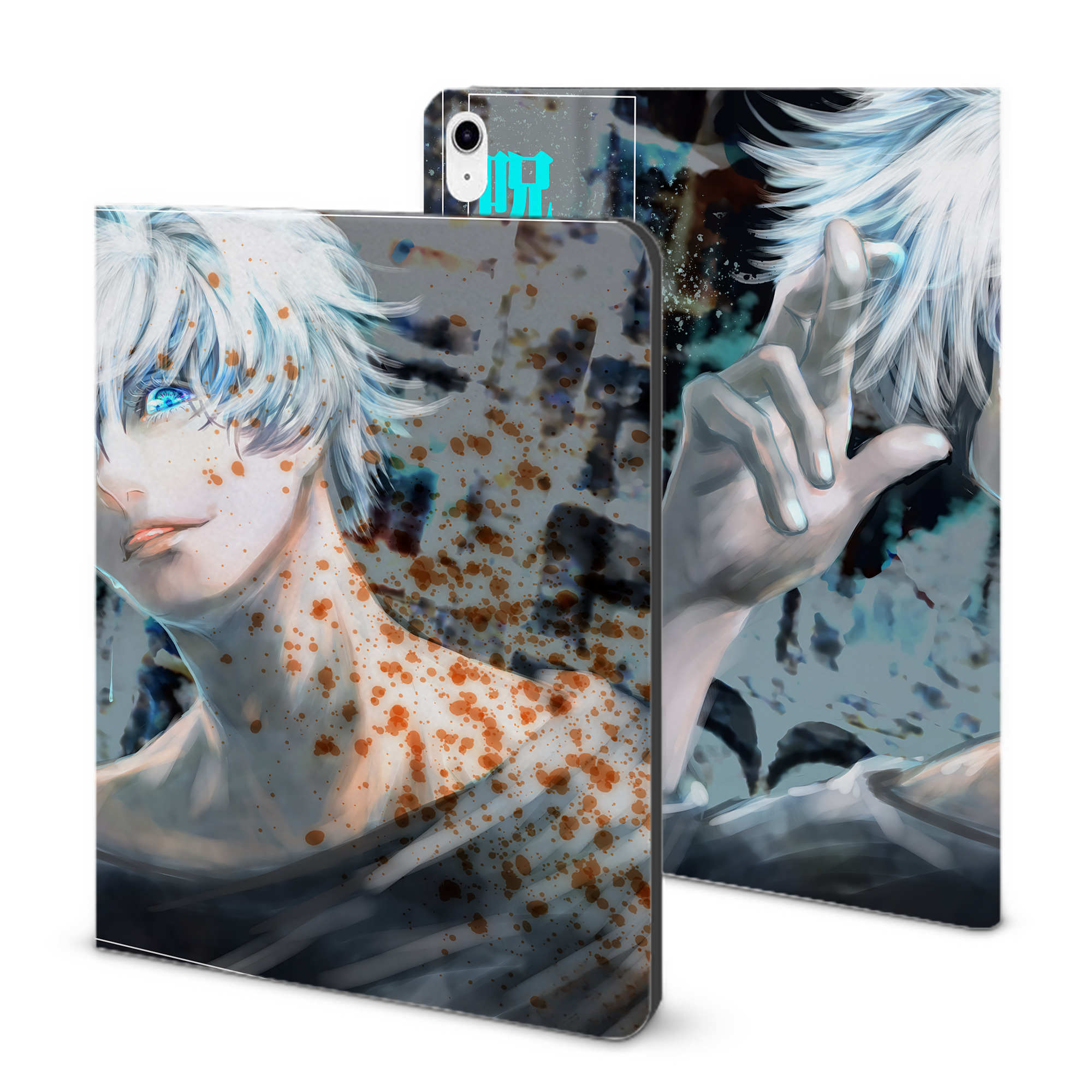（画像用） 呪術廻戦 Jujutsu Kaisen IPad ケース ブック型 PUレザー TPU 耐衝撃 軽量 薄型 ペン収納なし 全面保護 IPad 各モデル対応